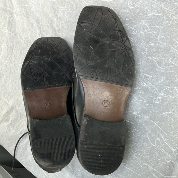 Men’s size 10 Black Oxfords with Square Toe dress shoes - Picture 9 of 12